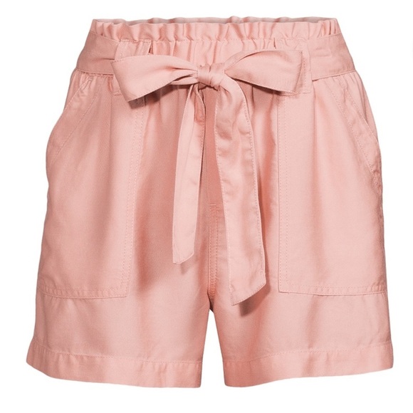 Time and Tru Pink High Rise Pull On Tencel Short with Tie Belt Size S 4-6 NWT - Picture 4 of 4